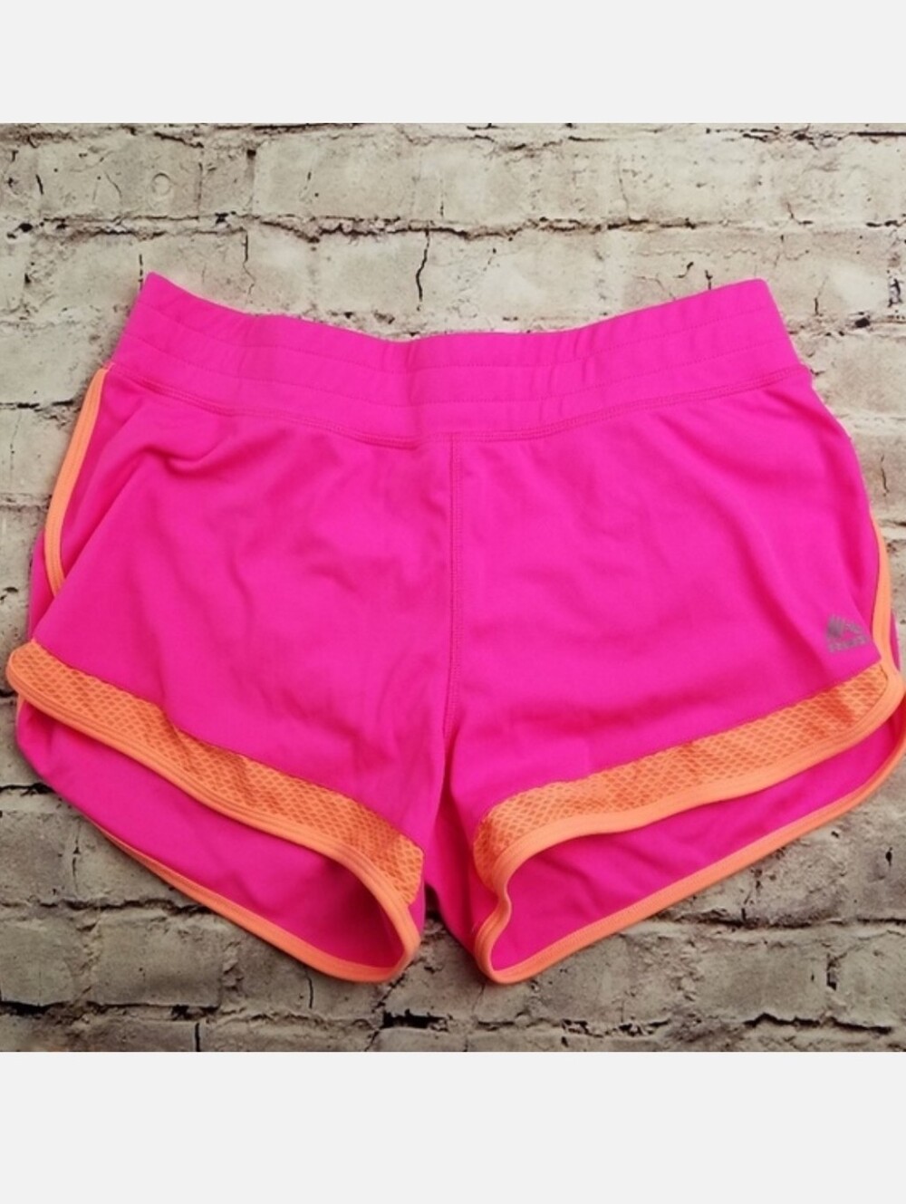 RBX Neon Pink Orange Shorts Active Mesh Gym Lounge Run Walk Hike Work Out M
